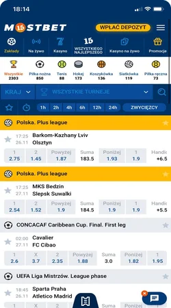 Aplikacja Mostbet na Androida i iOS